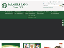 Tablet Screenshot of farmersbankva.com